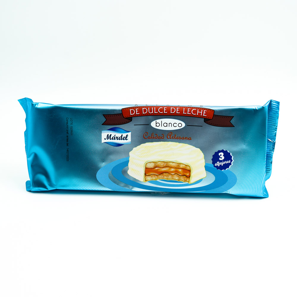 Mardel Alfajores de Dulce de Leche, Blanco 3pz