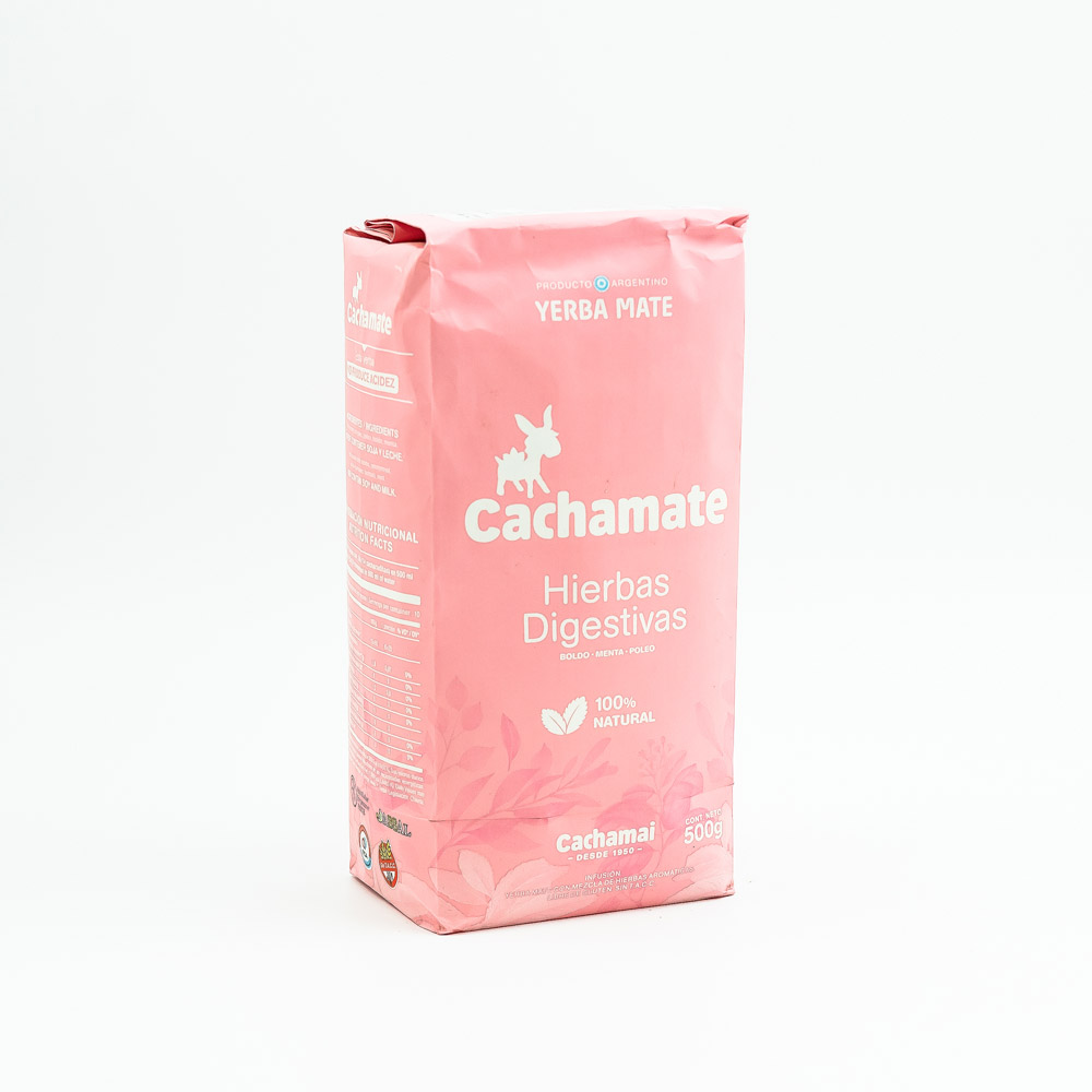 Yerba Mate Cachamate Rosa hierbas digestivas 500g